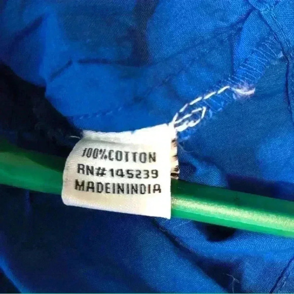 Sim & Sam Woman Cobalt Blue Crop Ruffle Tank Top Spaghetti Straps Peplum Large - Picture 9 of 15